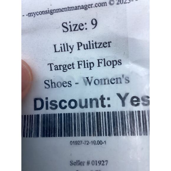 Lilly Pulitzer for Target Women’s Flip Flops Size 9 Nosey Posey - Picture 3 of 3